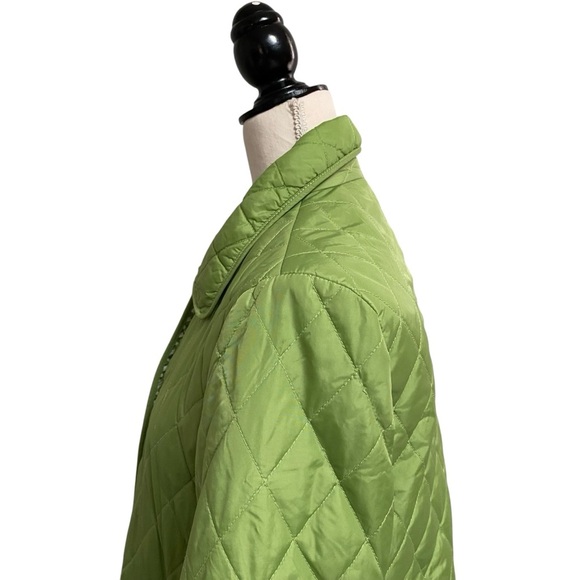 Coach Green Quilted Jacket Lightweight Diamond Stitch Outerwear Size Small - Picture 5 of 15